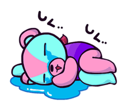 "Cyareguma", the cool style bear sticker #303600