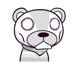 "Cyareguma", the cool style bear sticker #303615