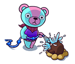 "Cyareguma", the cool style bear sticker #303623