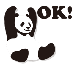 Monochrome panda! sticker #304425
