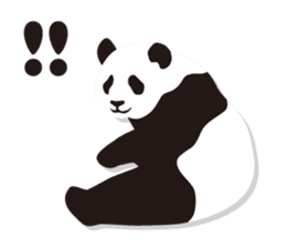 Monochrome panda! sticker #304427