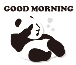 Monochrome panda! sticker #304431