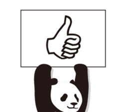 Monochrome panda! sticker #304433