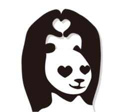 Monochrome panda! sticker #304434