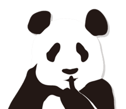 Monochrome panda! sticker #304435