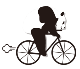 Monochrome panda! sticker #304436