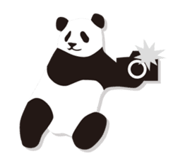Monochrome panda! sticker #304441