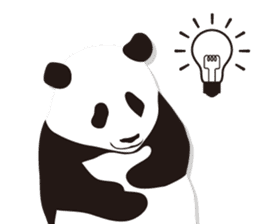 Monochrome panda! sticker #304442