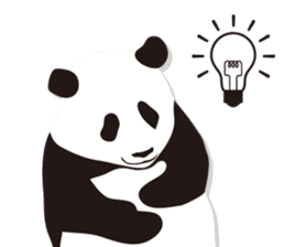 Monochrome panda! sticker #304442