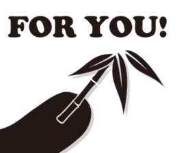 Monochrome panda! sticker #304443