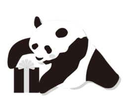 Monochrome panda! sticker #304447