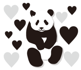 Monochrome panda! sticker #304448