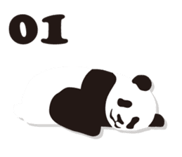 Monochrome panda! sticker #304449