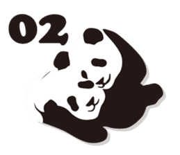 Monochrome panda! sticker #304450