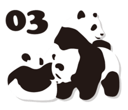 Monochrome panda! sticker #304451