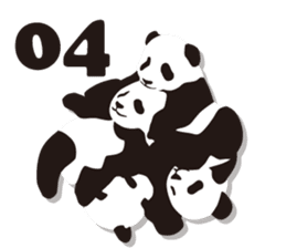 Monochrome panda! sticker #304452