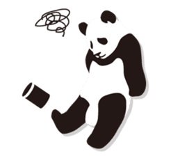 Monochrome panda! sticker #304453