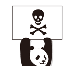 Monochrome panda! sticker #304454