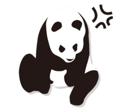Monochrome panda! sticker #304455