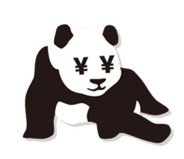 Monochrome panda! sticker #304457
