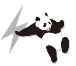 Monochrome panda! sticker #304458