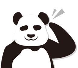 Monochrome panda! sticker #304459