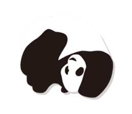Monochrome panda! sticker #304462