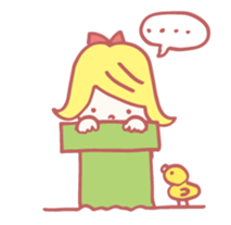 Girl & Chick sticker #307002