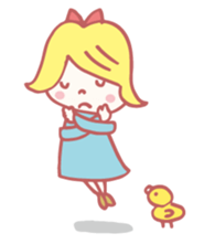 Girl & Chick sticker #307013