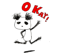 The frayed panda sticker #307306