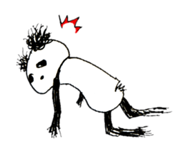 The frayed panda sticker #307308