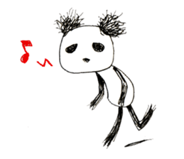 The frayed panda sticker #307311