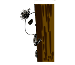 The frayed panda sticker #307312