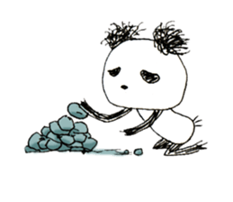 The frayed panda sticker #307315