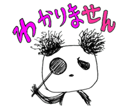 The frayed panda sticker #307317