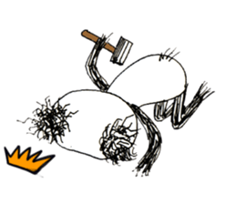 The frayed panda sticker #307319