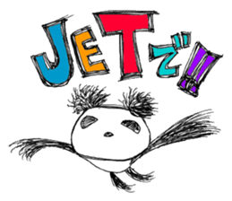 The frayed panda sticker #307320