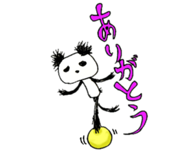 The frayed panda sticker #307321