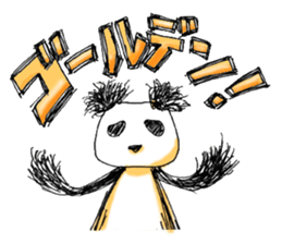 The frayed panda sticker #307329