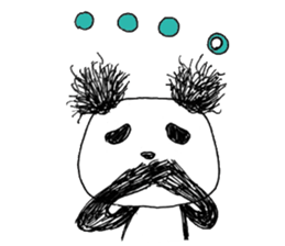 The frayed panda sticker #307333