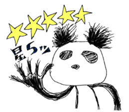 The frayed panda sticker #307334