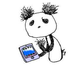 The frayed panda sticker #307335