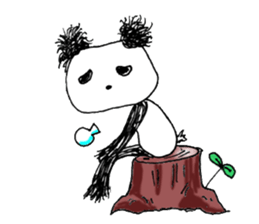 The frayed panda sticker #307337