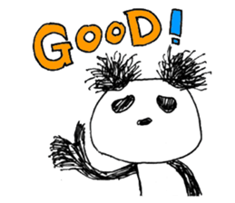 The frayed panda sticker #307338