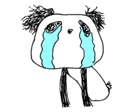 The frayed panda sticker #307339