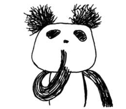 The frayed panda sticker #307341