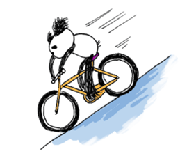 The frayed panda sticker #307343