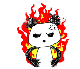 The frayed panda sticker #307344