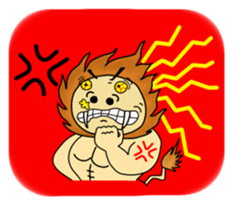 Four-frame strip cartoon wind stamp sticker #307985