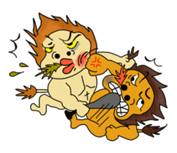 Four-frame strip cartoon wind stamp sticker #307987